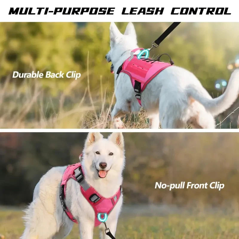 SafeWalk - No-Pull Harness for Large Dogs with Control Handle and Reflective Strips