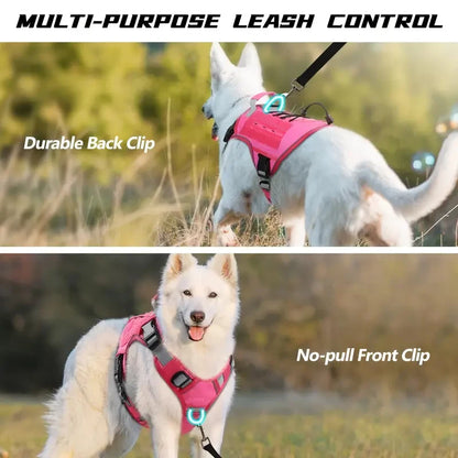 SafeWalk - No-Pull Harness for Large Dogs with Control Handle and Reflective Strips