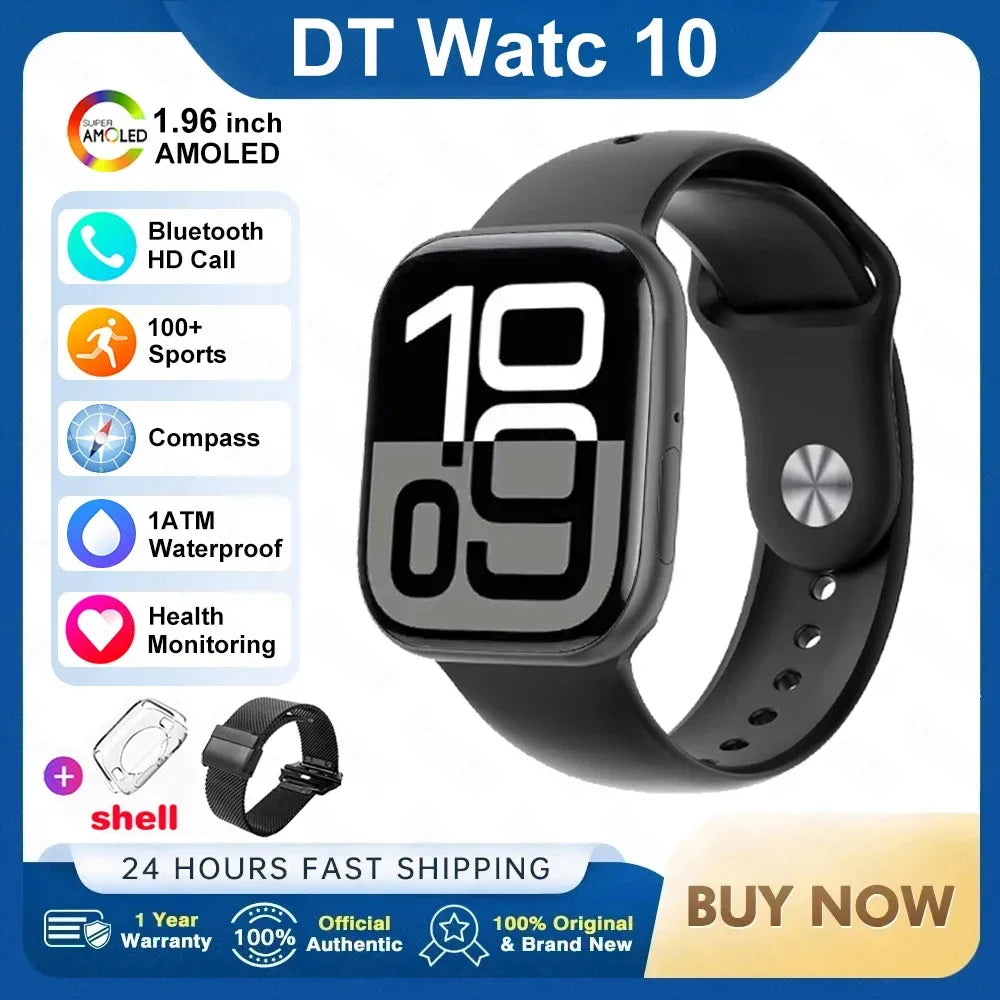 AstraWatch 10 – AMOLED Smartwatch with Bluetooth Calling and Health Tracking