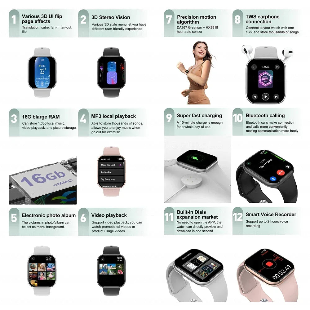 AstraWatch 10 – AMOLED Smartwatch with Bluetooth Calling and Health Tracking