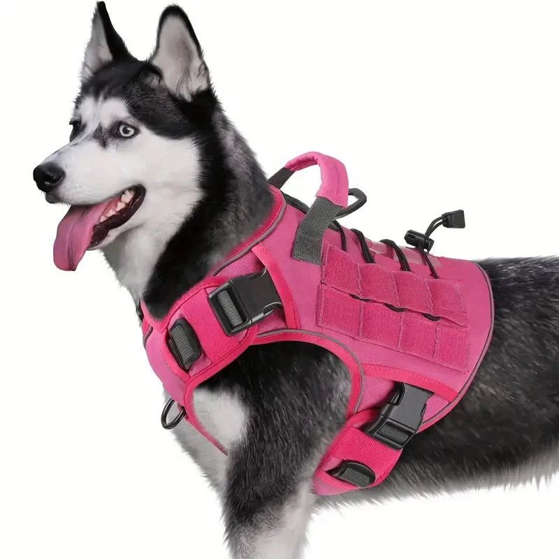 SafeWalk - No-Pull Harness for Large Dogs with Control Handle and Reflective Strips