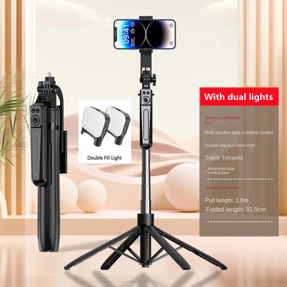 180cm Smartphone Tripod 2025 – Extendable Selfie Stand with Bluetooth Remote