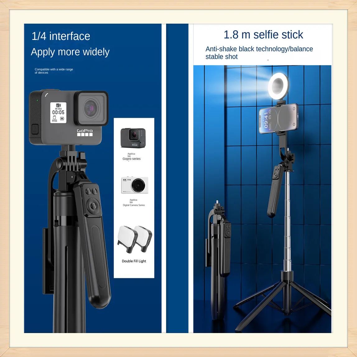 180cm Smartphone Tripod 2025 – Extendable Selfie Stand with Bluetooth Remote